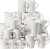 Krus - H 7-10 Cm - Hvid - 48 Stk