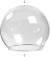 Kugleformet Glasklokke - Ø 8 Cm - Hulstr 5 Cm - Transparent - 4 Stk