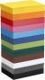 Karton - Farvet - A6 - Forskellige Farver - 12X100 Ark