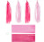 Kvast - Str 12X35 Cm - Pink - Lyserød - 12 Stk
