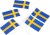 Lagkageflag Svensk - Str 30X50 Mm - 100 Stk