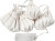 Led Lyskæde Med Lampeskærme - H 80 Mm - L 100 Cm - Ø 65 Mm - Hvid - 1