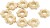 Ledperle - Ø 6 Mm - Hulstr 2 Mm - Forgyldt - 100 Stk
