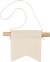Lille Vægbanner - Svalehaleform - H 12 Cm - B 10 5 Cm - 300 G - Lys Natur 