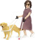 Lundby - Dukke Med Blindstok Og Hund