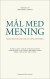 Mål Med Mening - Bog