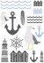 Vivi Gade Design - Maritime Mærkater - 54 Stk