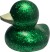 Magni Badeand Med Glimmer - Grøn - 7 Cm