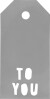 Manillamærker - To You - Str 5X10 Cm - 300 G - Sølv - 15 Stk