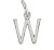 Me My Box - Vedhæng - Bogstav - W - Sølvbelagt 925 Sterling