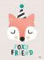 Michelle Carlslund - Plakat - 50X70 Cm - Foxy Friend