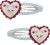 Mimi Lula - 2 Hårspænder - Large Scalloped Heart