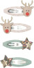 Mimi Lula - 4 Hårspænder - Reindeer Christmas