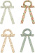 Mimi Lula - 4 Scrunchies - Floral Bow Spring On The Farm