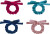 Mimi Lula - 4 Scrunchies Hårelastikker - Velvet Blackberry Bow