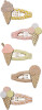 Mimi Lula - 5 Hårspænder - Mini Ice Cream Peaches And Cream