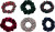6 Scrunchies Hårelastikker Til Børn - Velvet Tartan Og Striber - Mimi