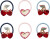 Mimi Lula - 6 Hårelastikker - Mini Red Cherries Mon Cheri