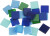 Minimosaik - Str 10X10 Mm - Tykkelse 2 Mm - Blågrøn Harmoni - 25 G