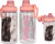 Miss Melody - Heste Drikkedunk Til Børn - Pink Fersken - 500 Ml