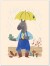 Moulin Roty - Plakat - Æsel 30 X 40 Cm - Pomme Des Bois