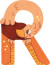Dyrebogstaver I Træ Til Børneværelset - R - Orange - Moulin Roty