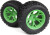 Mounted Linebacker Tire On Mt Wheel Green2Pcs - Mv150682 - Maverick Rc