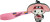Naruto X Hello Kitty - Sakura X My Melody Pvc Keychain