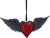 Nemesis - House Of Obscura - Black Winged Heart Hanging Ornament