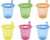 Nuby - 6P Kopsæt Med Friløbstud - Brightly Colored - 210Ml 9 M