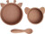 Nuuroo - Eddy Silikone Spisesæt 3-Pak - Chocolate Malt