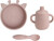 Nuuroo - Elias Silikone Spiseservice - 3-Pak - Woodrose