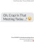 Oh Crap Is That Meeting Today - English Book