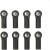 Open Face 5Mm Reinforced Adjusters Long8Pcs - 54869 - Tamiya