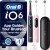 Oral B - Io6 Elektrisk Tandbørste Duo-Pakke - Sort Og Pink