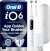 Oral B - Io6 Elektrisk Tandbørste - Hvid - 2 Børstehoveder Rejseetui
