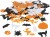 Pailletter - Str 10-20 Mm - Sort - Orange - Hvid - 250 G
