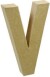 Bogstav Til Pynt - Pap - V - Stort Bogstav - 20X11 5 Cm