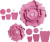 Papirblomster - Ø 15 25 Cm - 230 G - Lyserød - 2 Stk