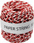 Papirsnor - Tykkelse 1 Mm - Rødhvid - 50 M