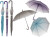 Paraply - Semi Transparent - Overraskelsesfarve - 90 Cm