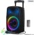 Party Fun Lights - Karaoke Party Højttaler Med Håndtag Hjul