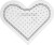 Perleplade - Lille Hjerte - Str 7 Cm - Medium - Transparent - 1 Stk