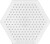Perleplade - Lille Sekskant - Str 7 Cm - Medium - Transparent - 1 Stk