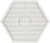 6 Kantet Perleplade - Stor Haxagon - Medium - 15X15 Cm - Klar - 1 Stk
