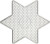 Perleplade - Stor Stjerne - Medium - Str 15X15 Cm - Klar