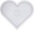 Perleplade - Stort Hjerte - Medium - Str 15 Cm - Medium - Transparent - 1