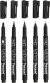 Permanent Tusch - Tykkelse 2X0 6 2X0 8 1 3 Mm - Sort - 5 Stk