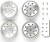 Tamiya - Plated Rear Wheels - 22 Mm - Matte - 4 Stk - 56518
