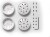 Rear Wheels Sets 22Mm Width White - 56542 - Tamiya